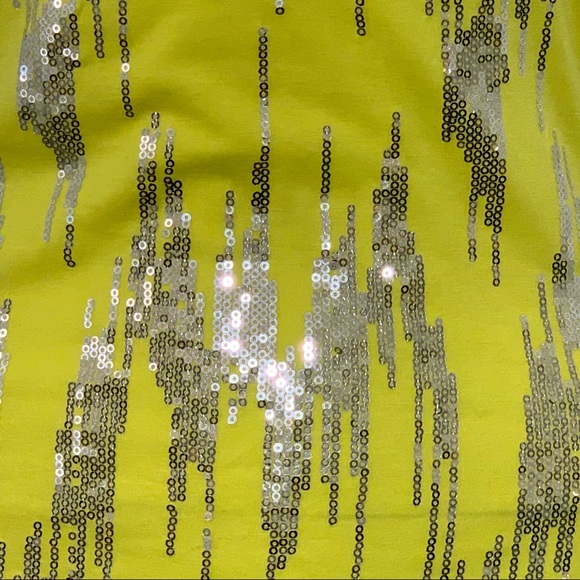 K Dream Yellow Sequin Tank Top Size Medium - Picture 4 of 7
